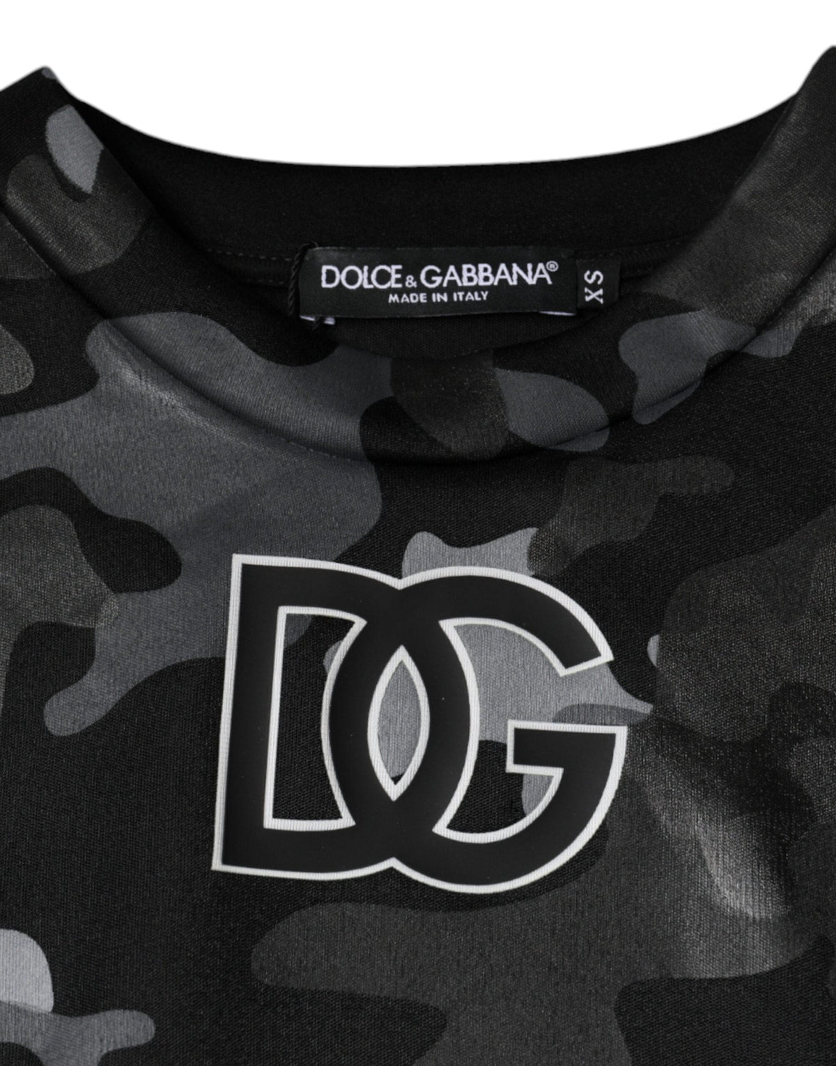 Dolce & Gabbana Black Camouflage Round Neck Sweatshirt Sweater