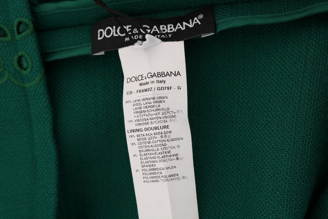 Vestido tubo elegante de corte A en color verde de Dolce &amp; Gabbana