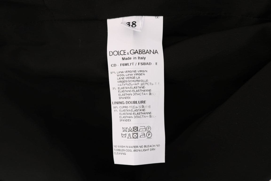 Robe élégante en laine mélangée à pois Dolce &amp; Gabbana