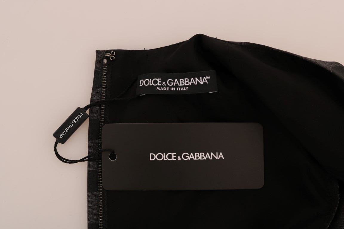 Robe élégante en laine mélangée à pois Dolce &amp; Gabbana