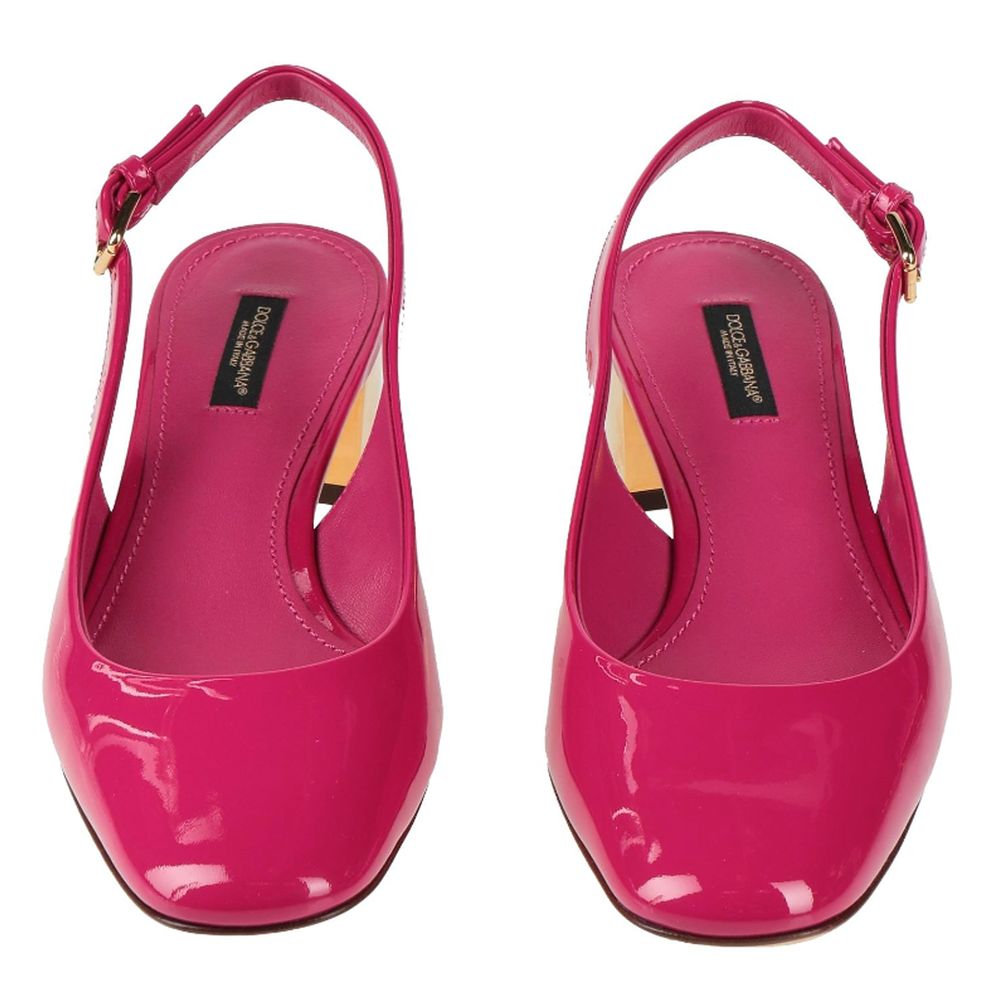 Dolce & Gabbana Fuchsia Leather Di Calfskin Pump