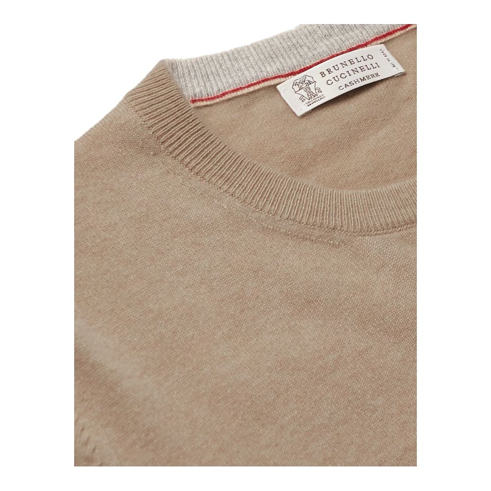 Brunello Cucinelli Beige Wool Sweater