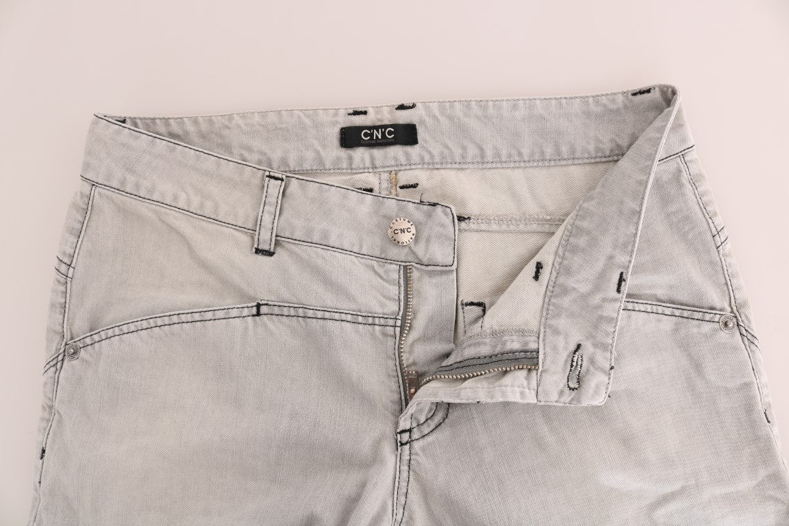 Costume National Sophisticated Gray Super Slim Jeans