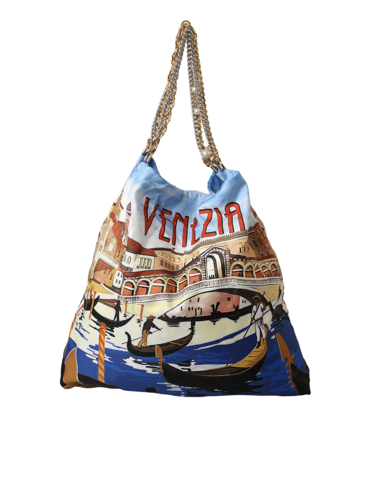 Bolso de compras para mujer de lona Venezia multicolor de Dolce &amp; Gabbana