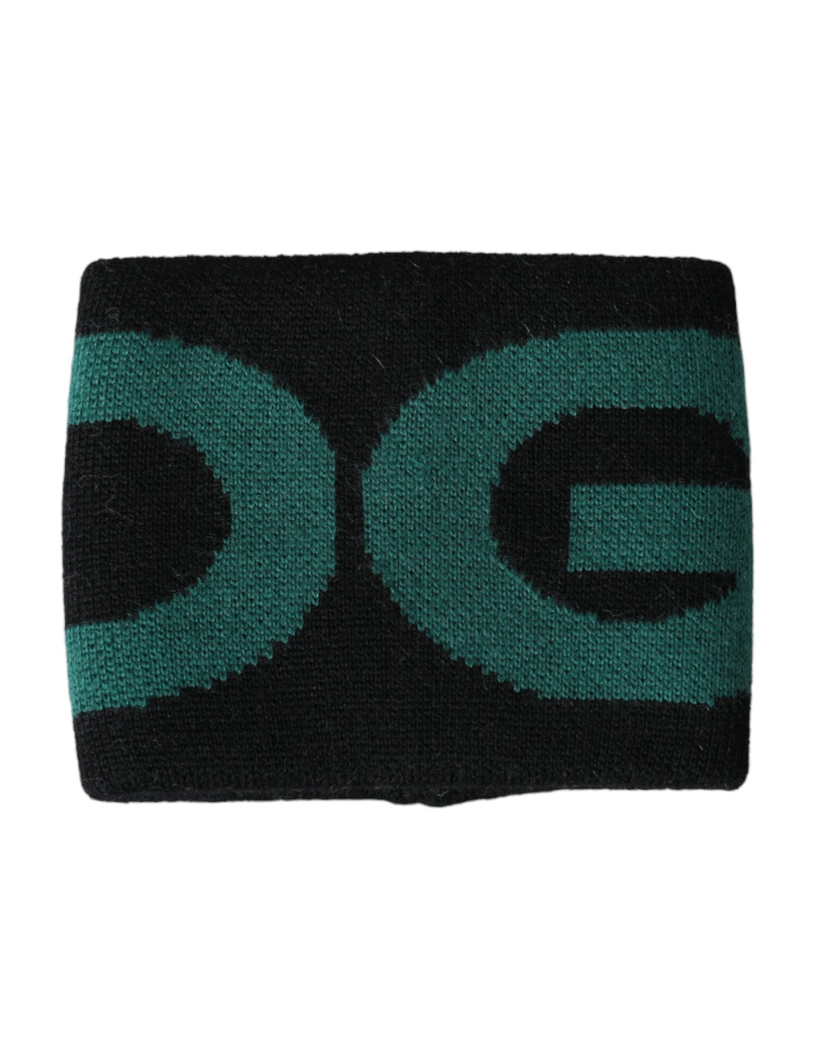 Pulsera de lana negra y verde con el logotipo #DGMILLENNIALS de Dolce &amp; Gabbana