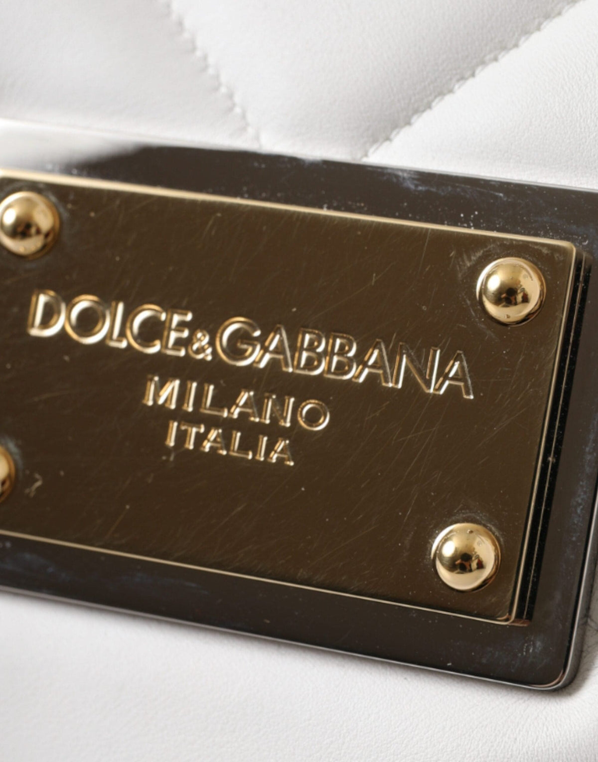 Sac à bandoulière Dolce &amp; Gabbana SICILY en cuir de veau blanc des années 90