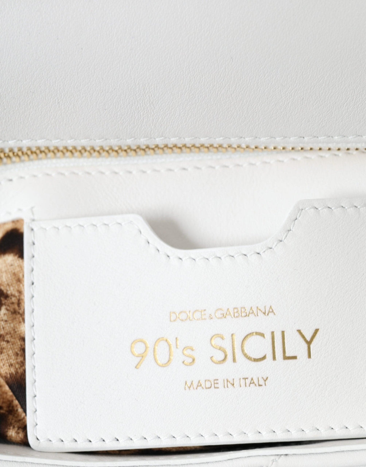 Sac à bandoulière Dolce &amp; Gabbana SICILY en cuir de veau blanc des années 90