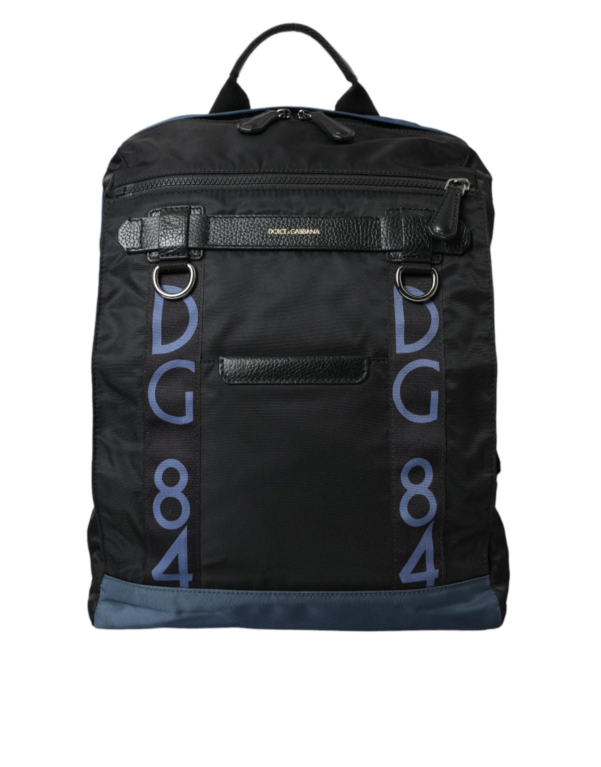 Mochila escolar Dolce &amp; Gabbana de nailon negro con logotipo DG para hombre