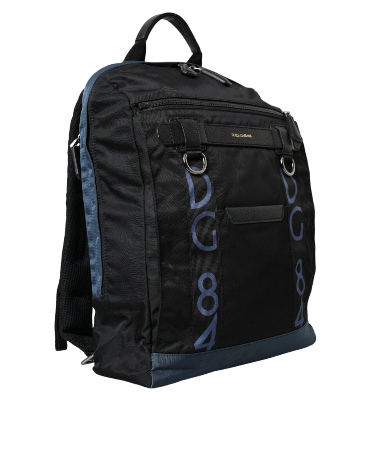 Mochila escolar Dolce &amp; Gabbana de nailon negro con logotipo DG para hombre