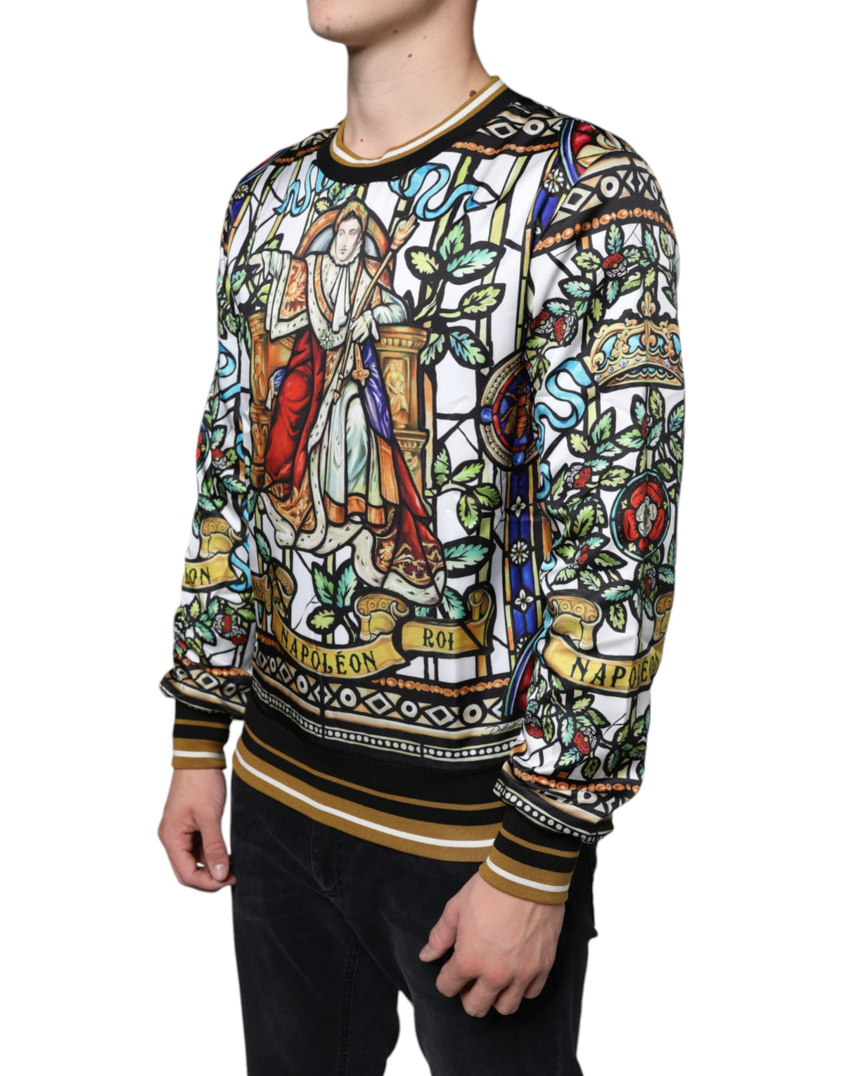 Dolce & Gabbana Multicolor Napoleon Pullover Men Sweatshirt Sweater