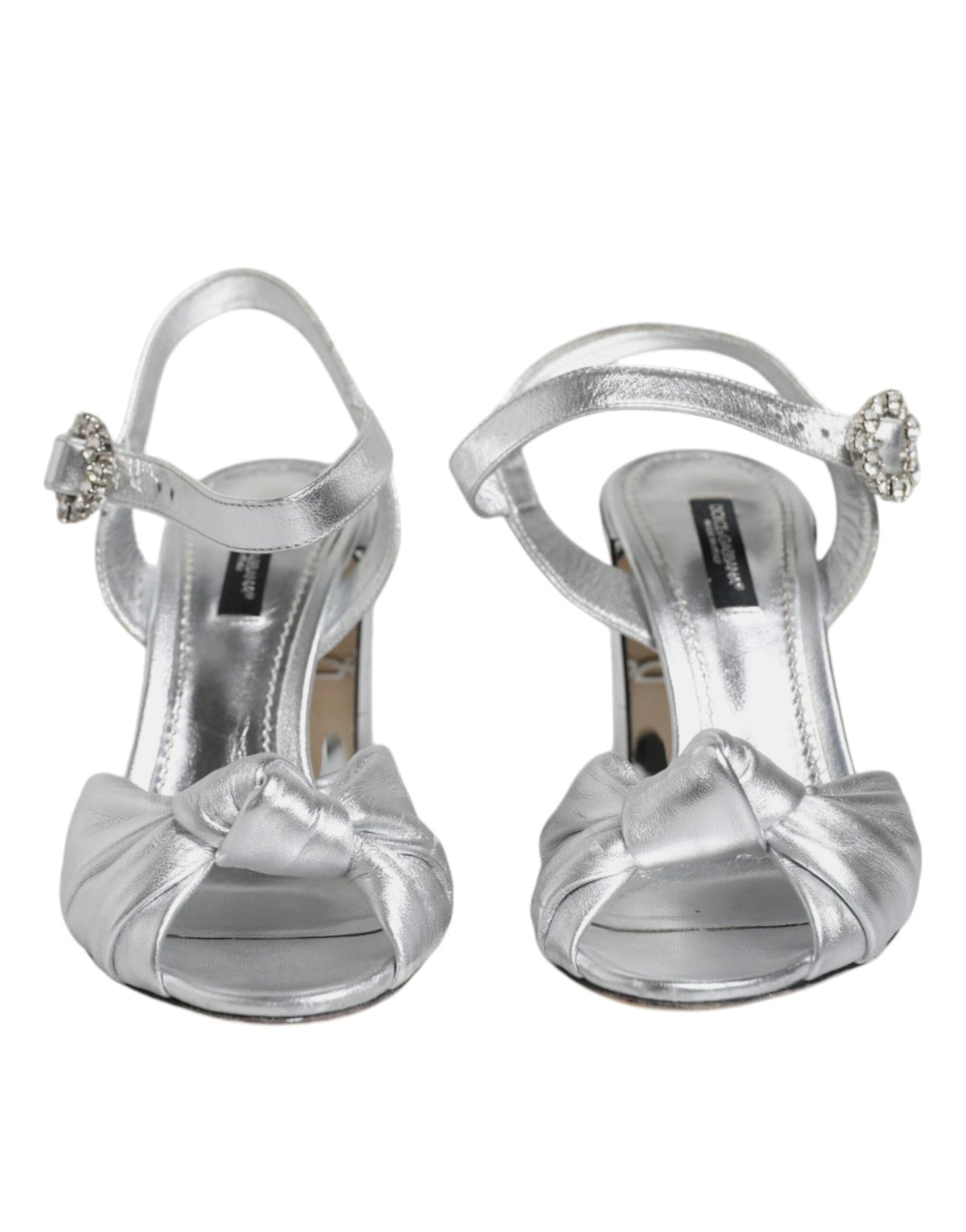 Dolce & Gabbana Silver Mirror Heels KEIRA Sandals Shoes