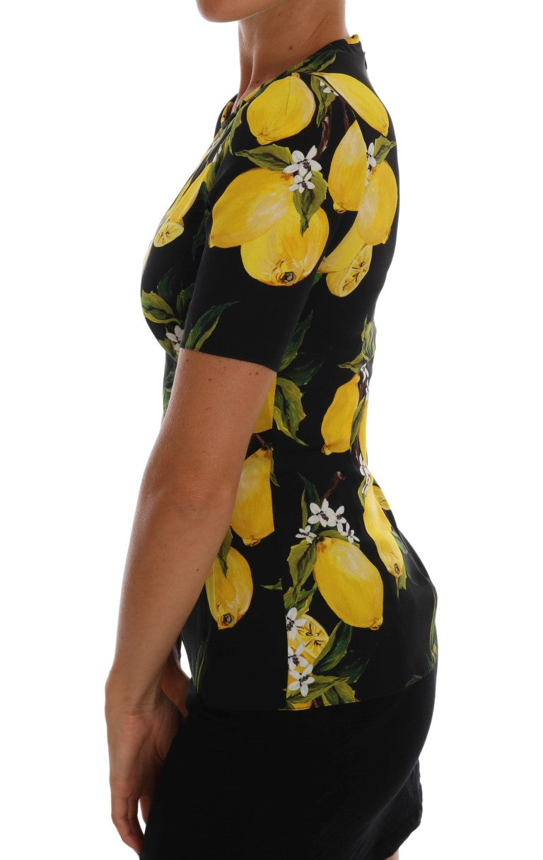 Blusa de seda con estampado de limones sicilianos de Dolce &amp; Gabbana