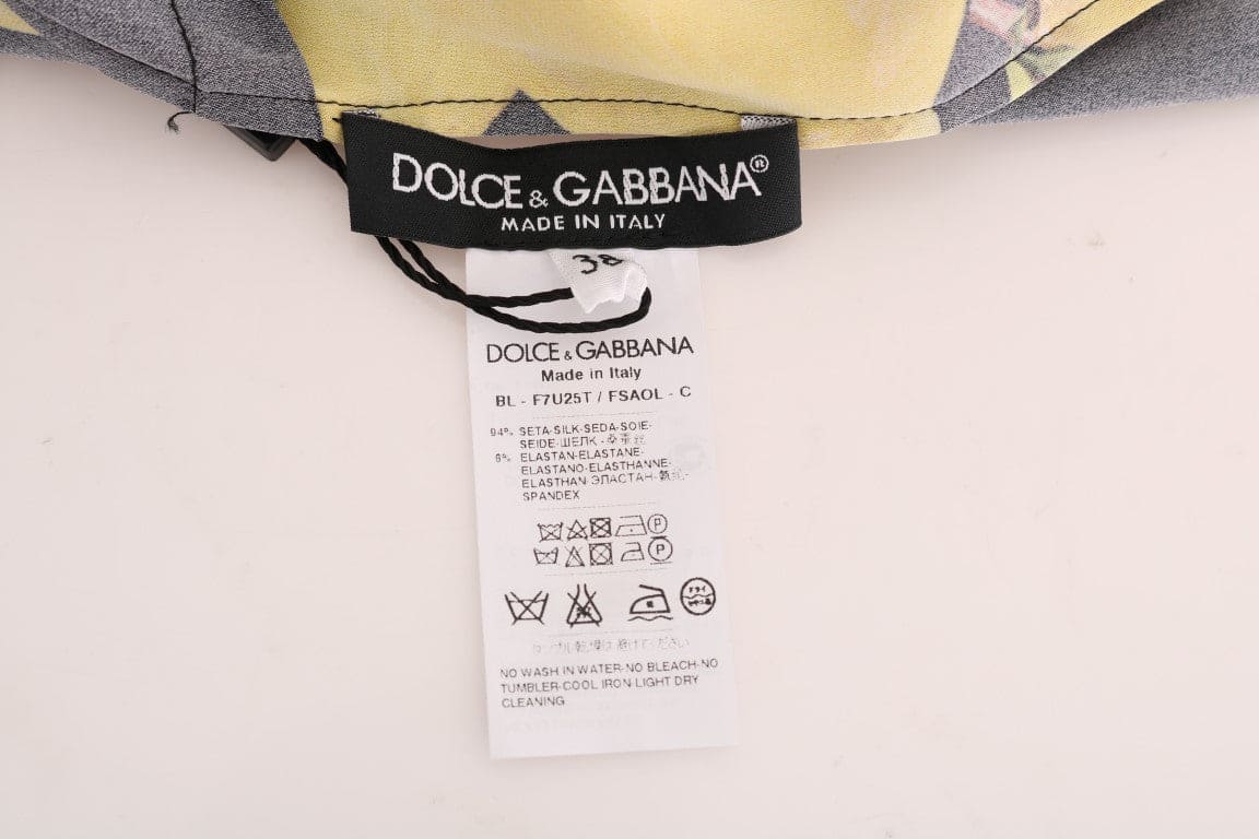 Blusa de seda con estampado de limones sicilianos de Dolce &amp; Gabbana