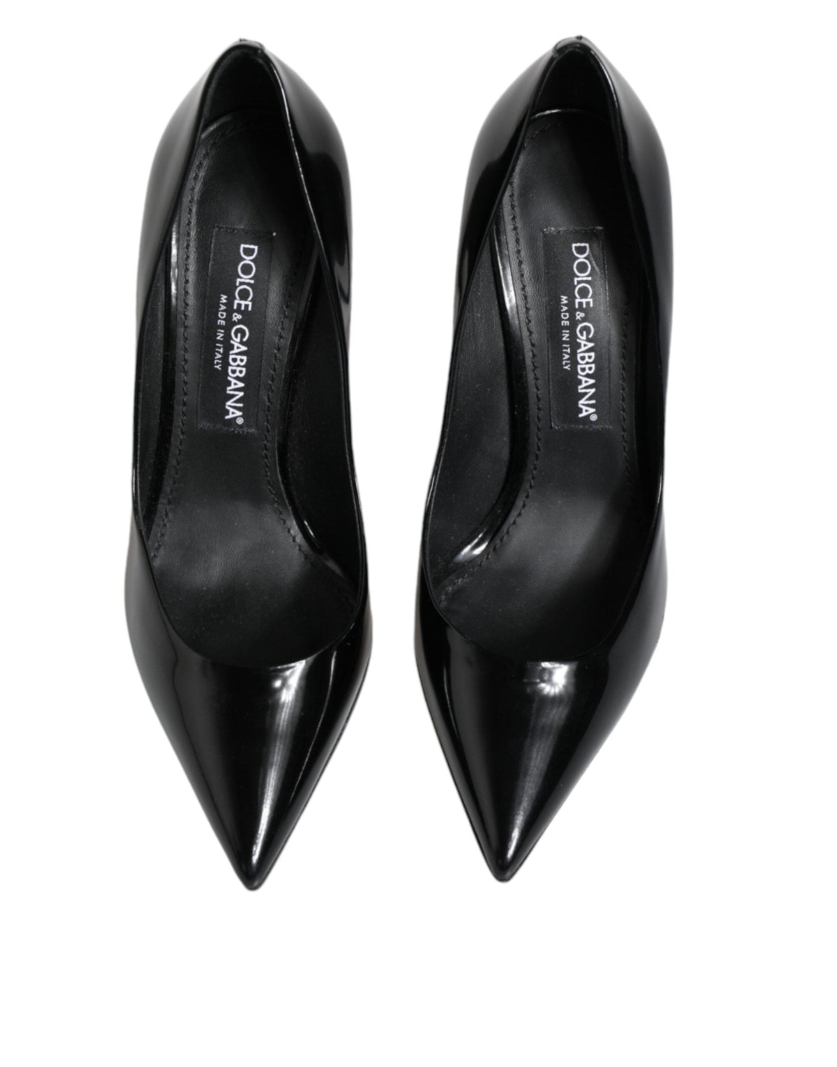 Dolce & Gabbana Black Patent Leather High Heels Pumps Shoes