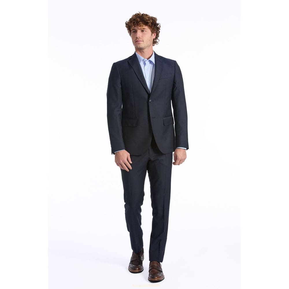 Baldinini Trend Black Wool Suit