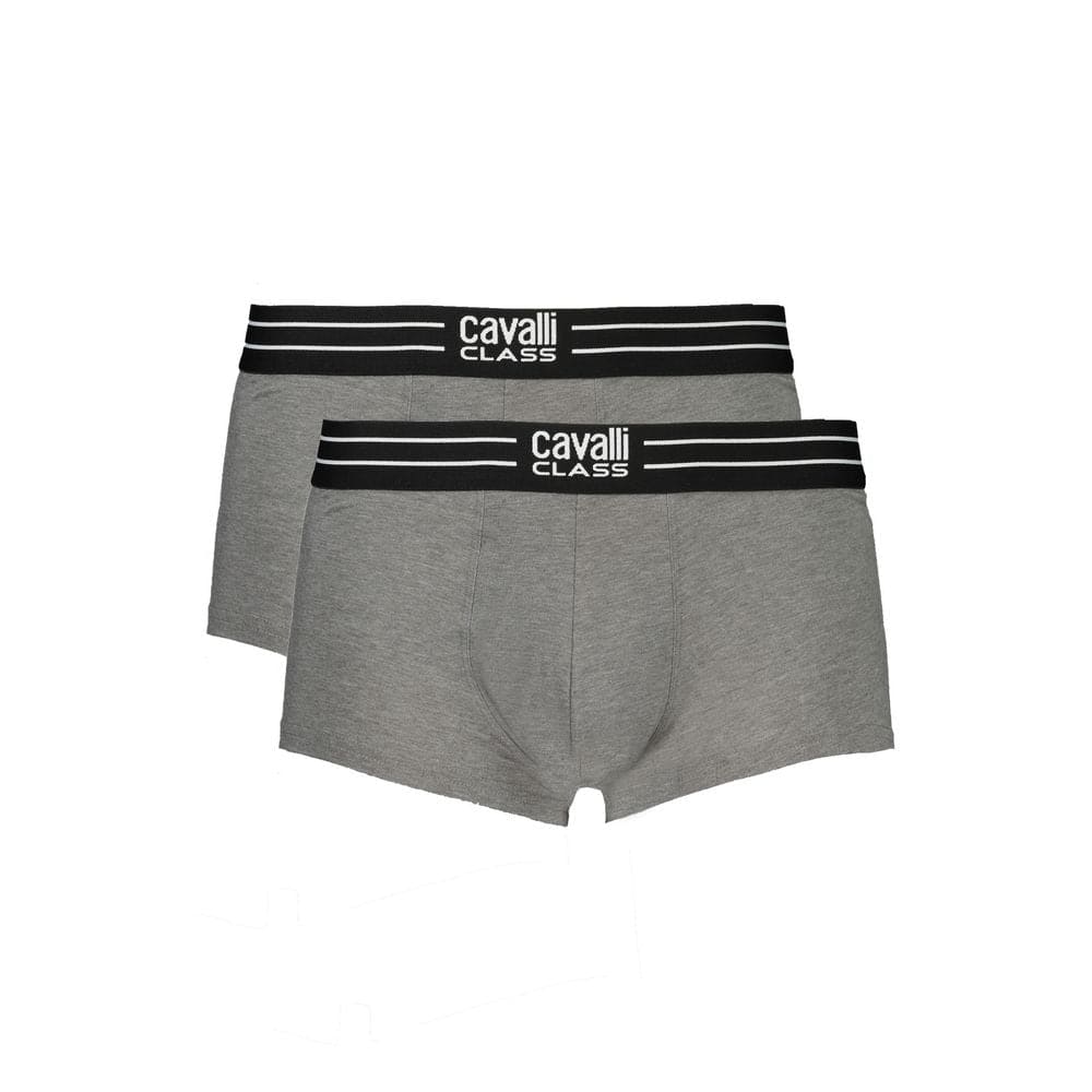 Cavalli Class Gray Cotton Underwear