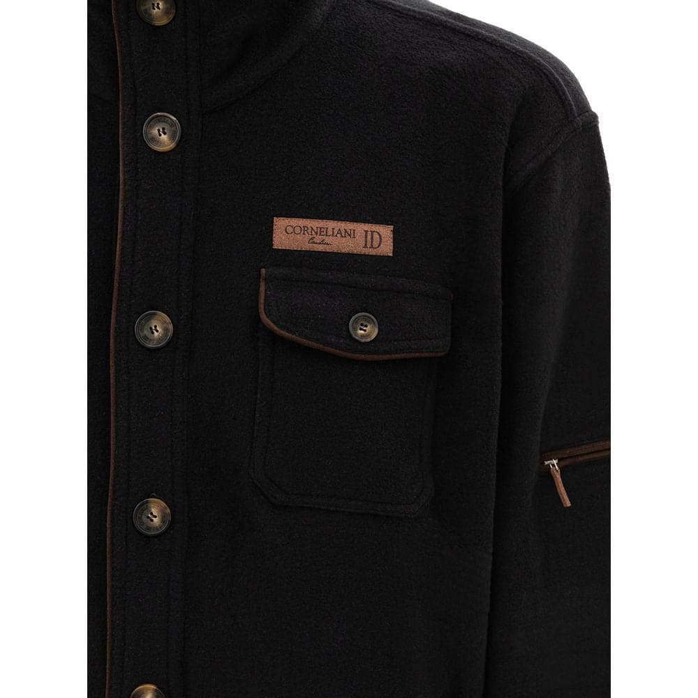 Corneliani Black Viscose Cardigan