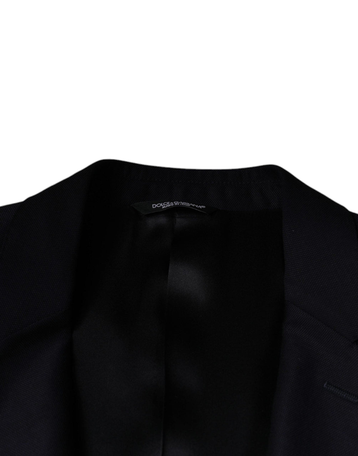 Dolce & Gabbana Black Wool Single Breasted Dress Coat Blazer