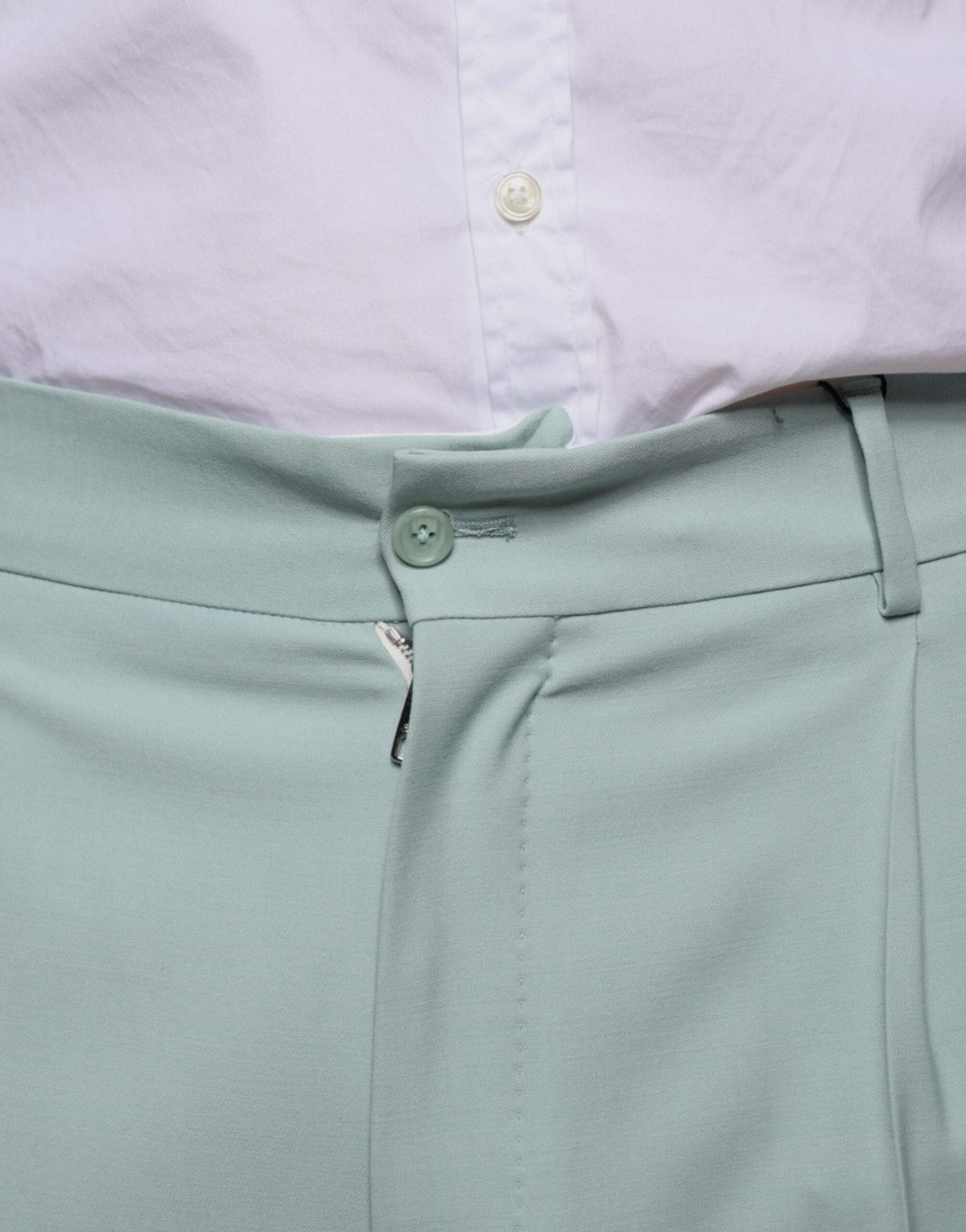 Dolce & Gabbana Mint Green Cotton Dress Pants