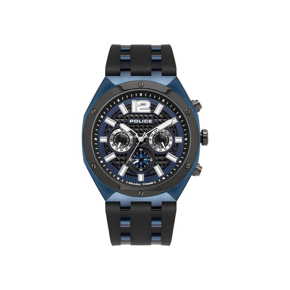 Police Blue Silicone Watch