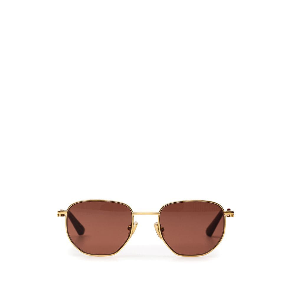 Bottega Veneta Gold Metal Sunglasses