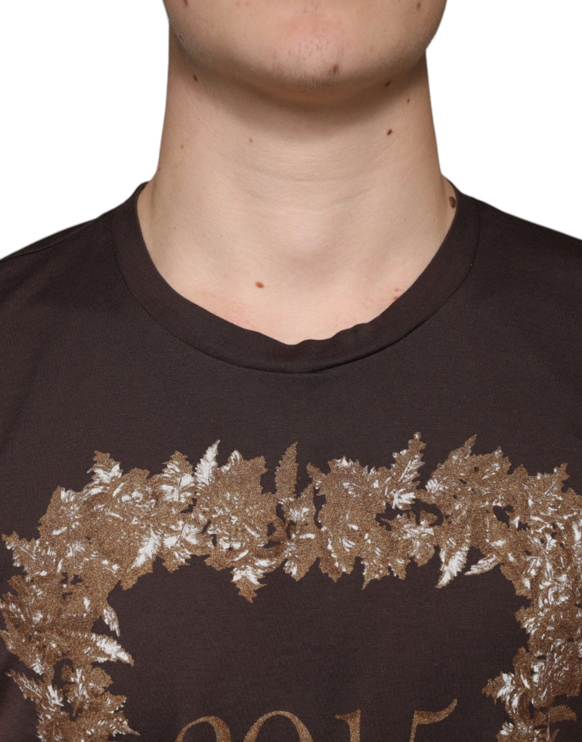 Dolce & Gabbana Brown New Year 2015 Cotton Crew Neck T-shirt