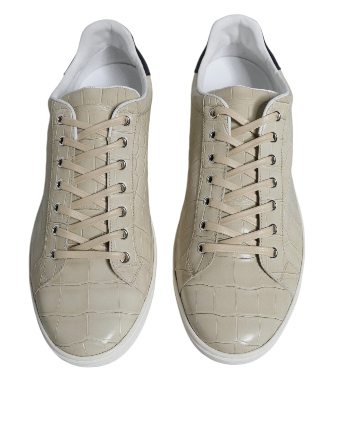 Dolce & Gabbana Beige London Leather Low Top Sneakers Shoes