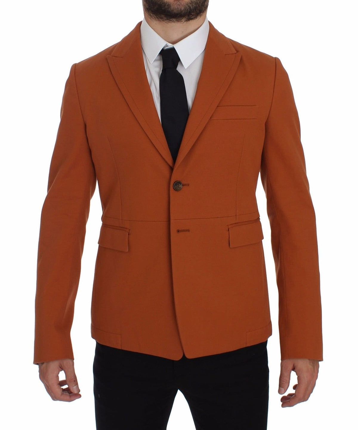 Blazer décontracté en coton mélangé orange élégant de Dolce &amp; Gabbana