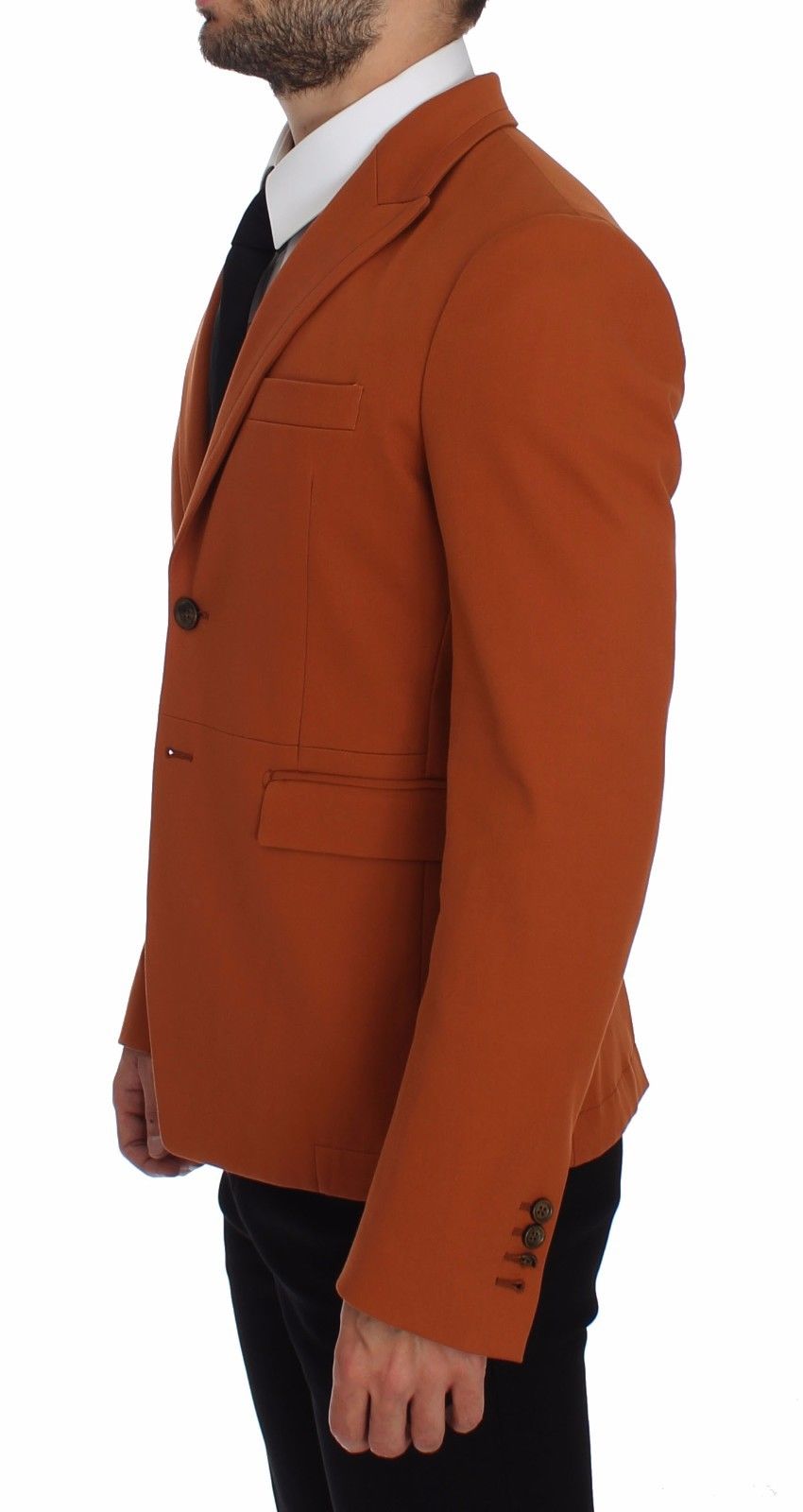 Blazer décontracté en coton mélangé orange élégant de Dolce &amp; Gabbana