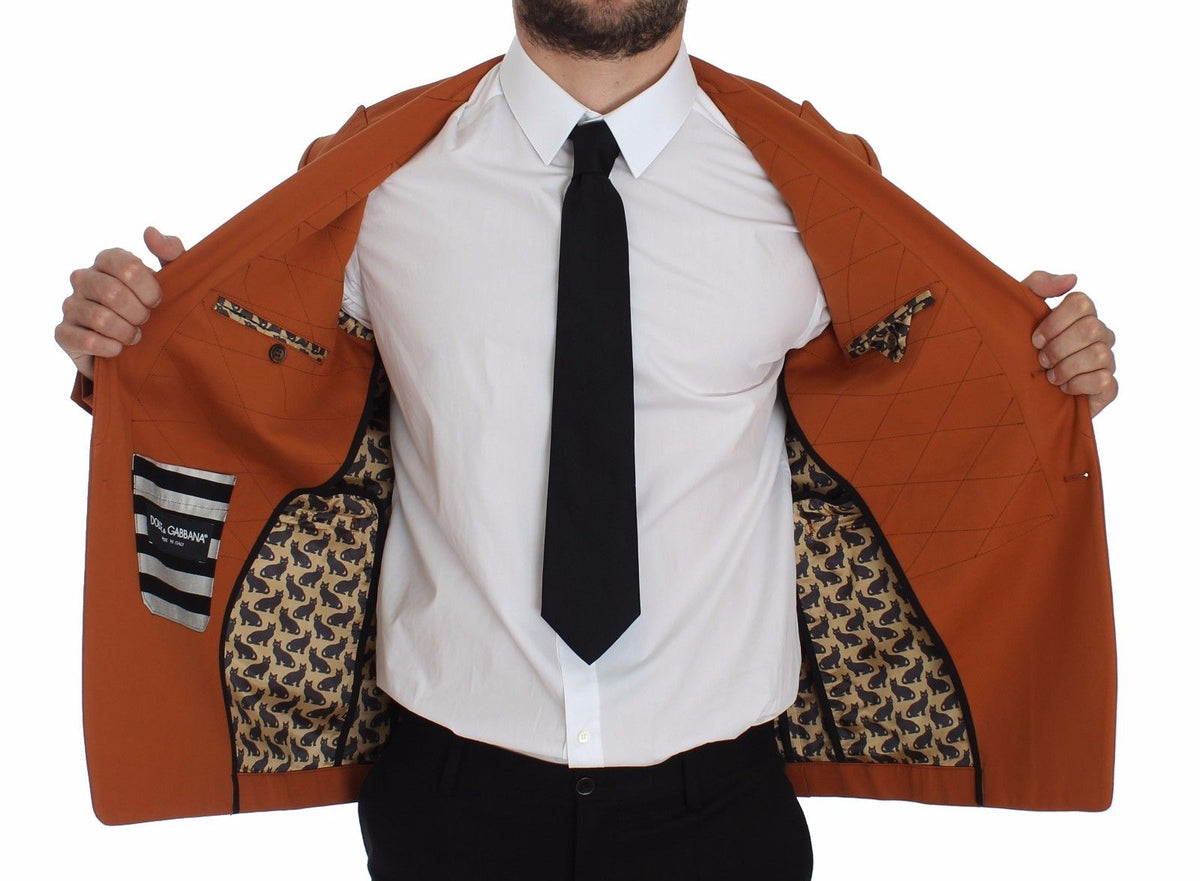 Blazer décontracté en coton mélangé orange élégant de Dolce &amp; Gabbana