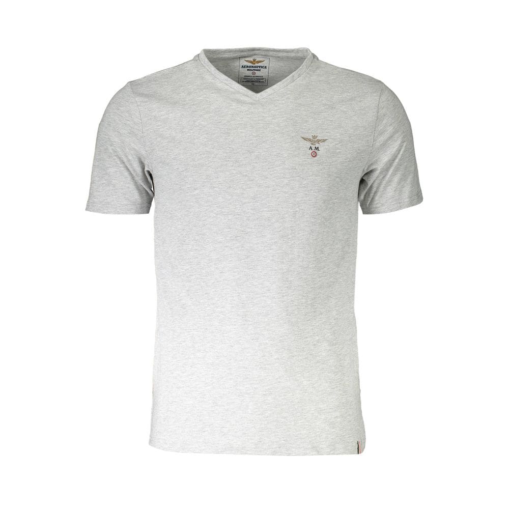 Aeronautica Militare Gray Cotton T-Shirt