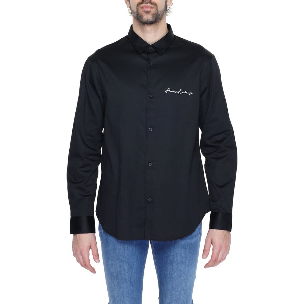 Armani Exchange Black Cotton Shirt