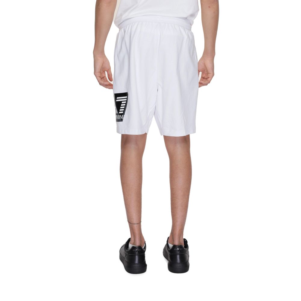 EA7 Emporio Armani White Cotton Short