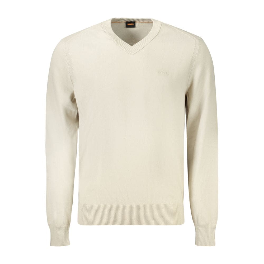 Hugo Boss Beige Cotton Sweater