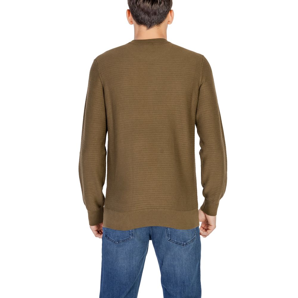 Hugo Boss Green Cotton Sweater