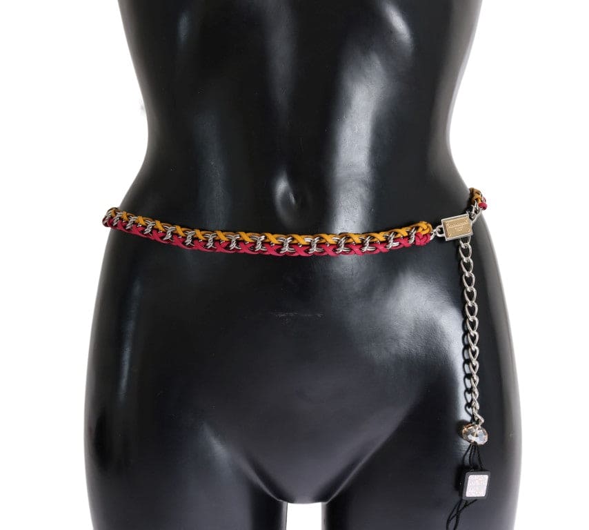 Ceinture élégante Dolce &amp; Gabbana ornée de cristaux multicolores