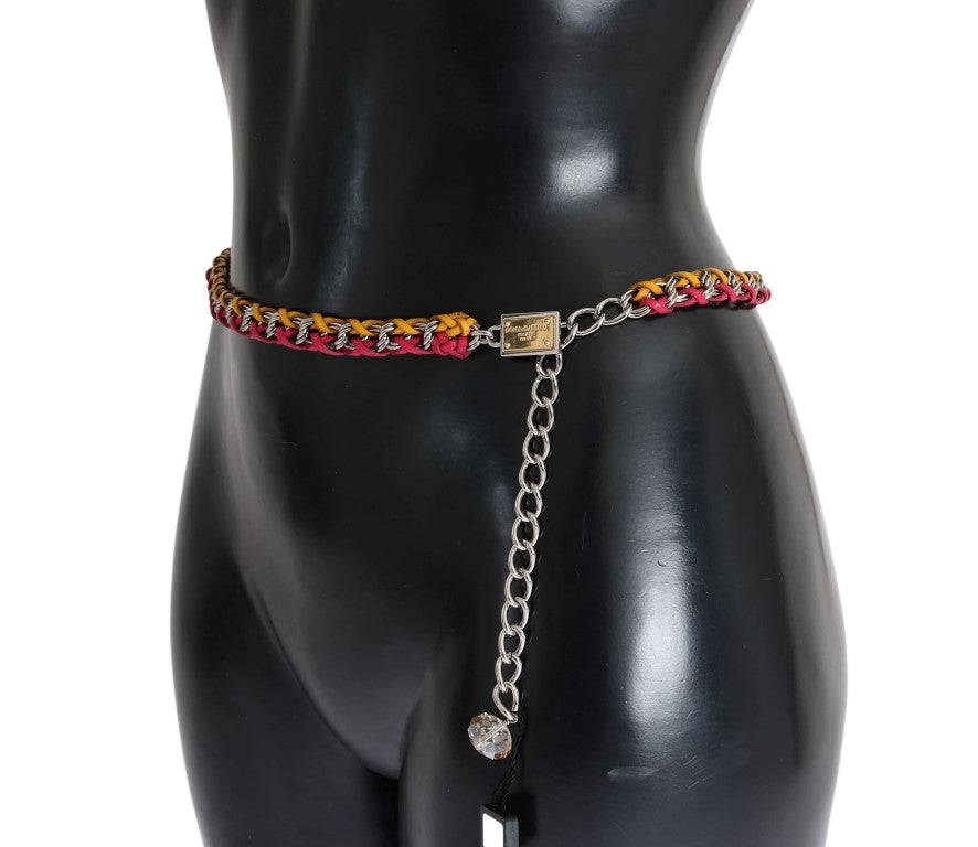 Ceinture élégante Dolce &amp; Gabbana ornée de cristaux multicolores