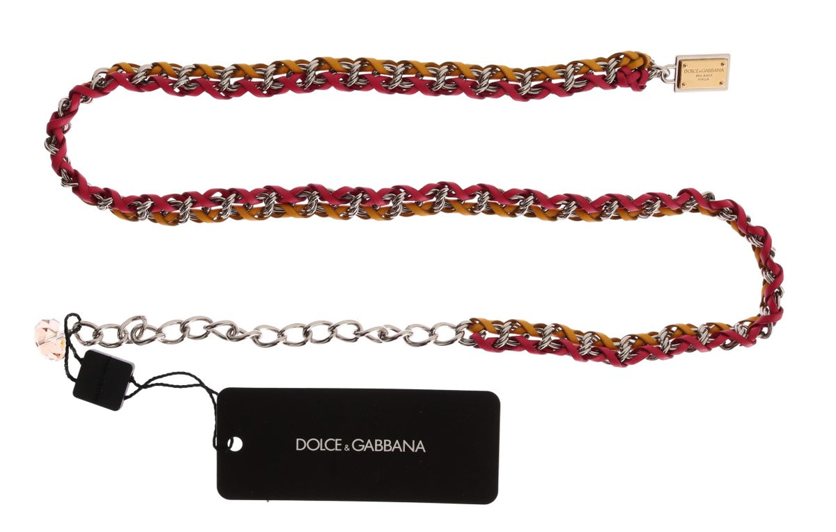 Ceinture élégante Dolce &amp; Gabbana ornée de cristaux multicolores