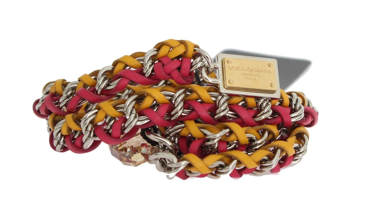 Ceinture élégante Dolce &amp; Gabbana ornée de cristaux multicolores