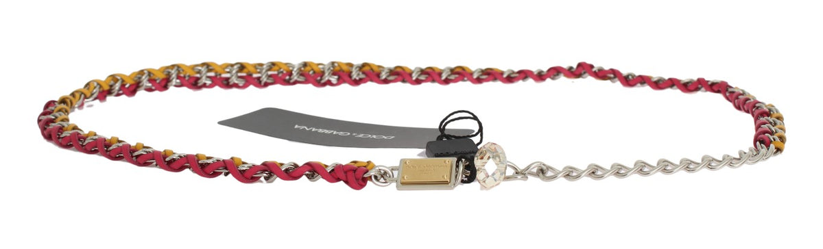 Ceinture élégante Dolce &amp; Gabbana ornée de cristaux multicolores