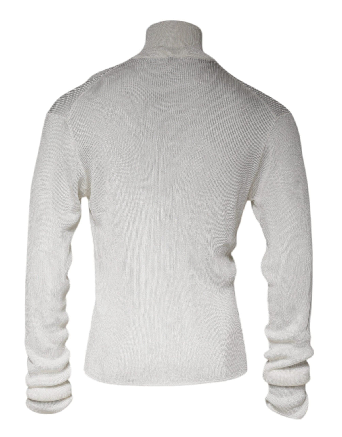 Pull col roulé blanc à manches longues Dolce &amp; Gabbana pour homme