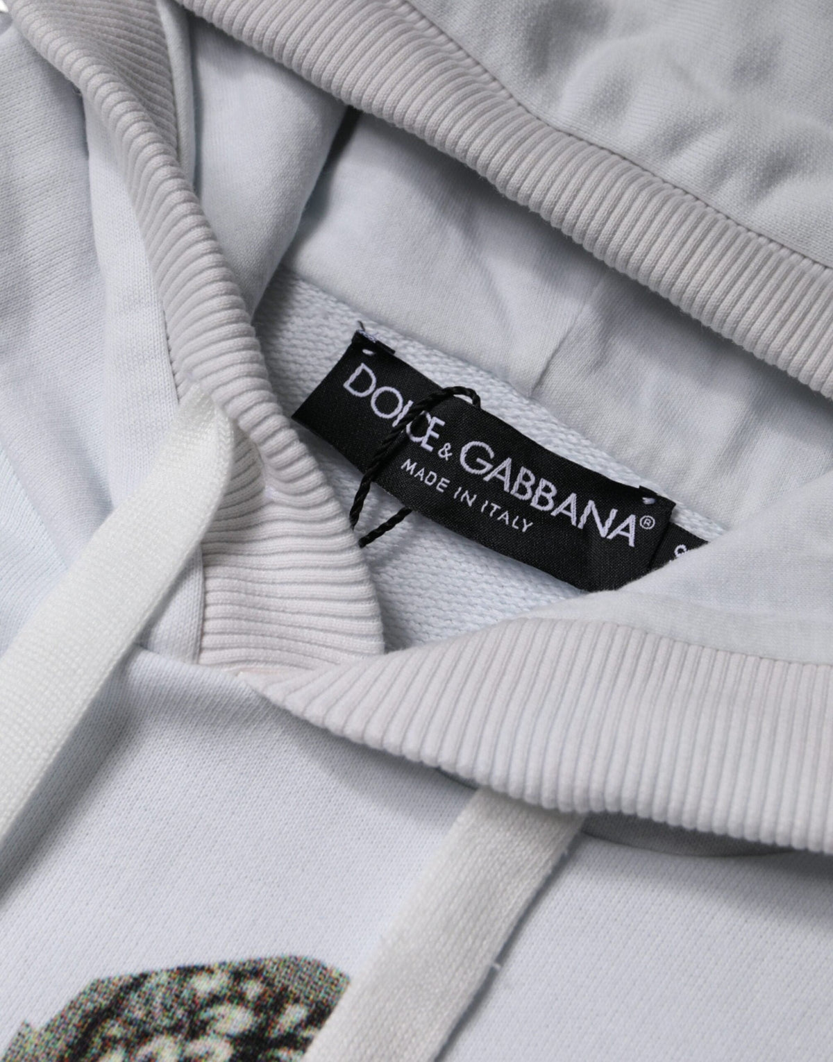 Pull à capuche en coton blanc César Dolce &amp; Gabbana
