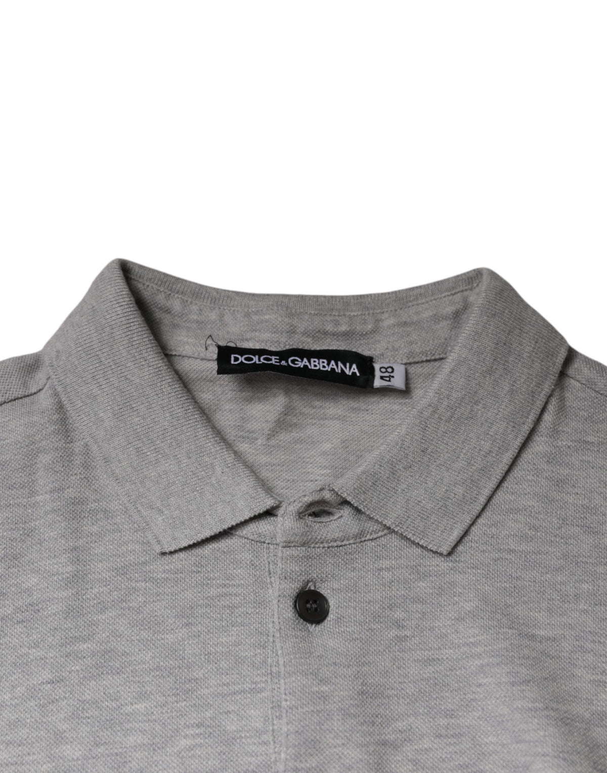 Dolce & Gabbana Gray Crown Collared Short Sleeve Polo T-shirt