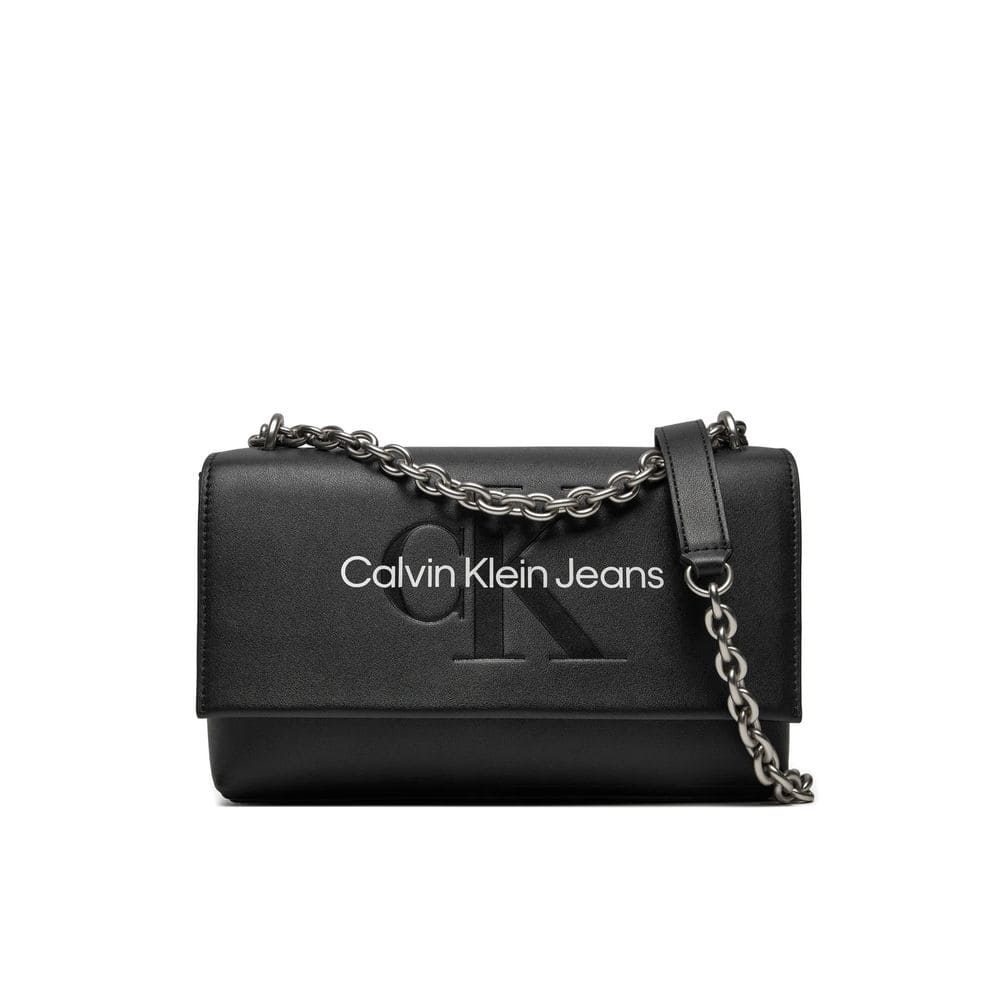 Calvin Klein Jeans Black Synthetic Leather Handbag