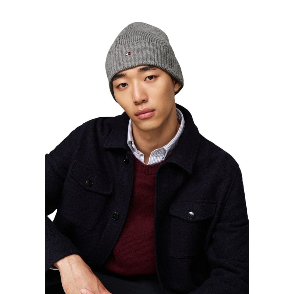 Tommy Hilfiger Gray Cotton Hats & Cap