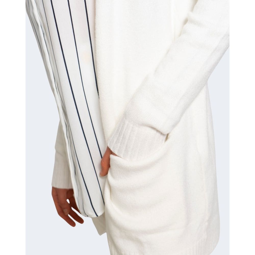 Vila Clothes White Viscose Cardigan