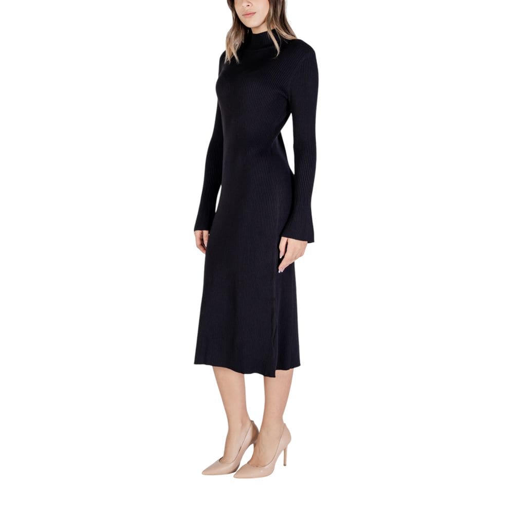 Sandro Ferrone Black Viscose Dress