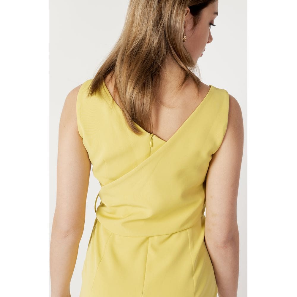 Sandro Ferrone Yellow Polyester Dress