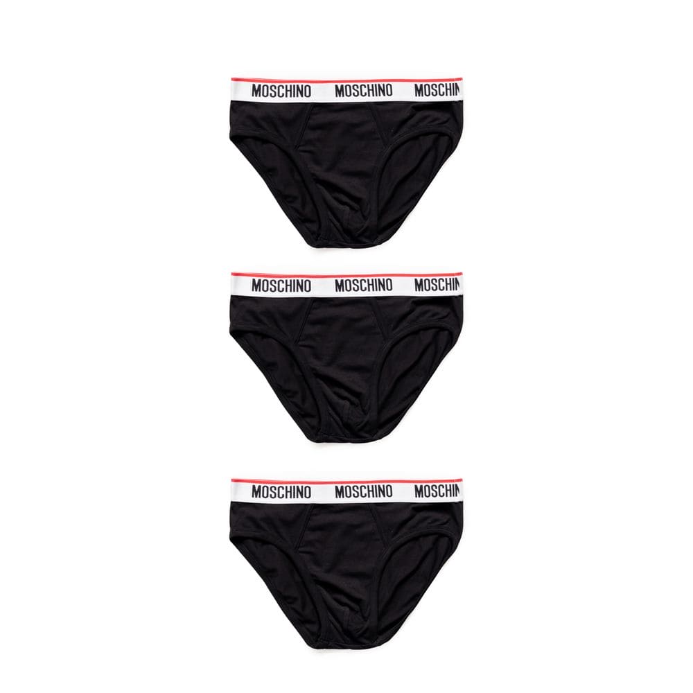 Moschino Black Cotton Underwear