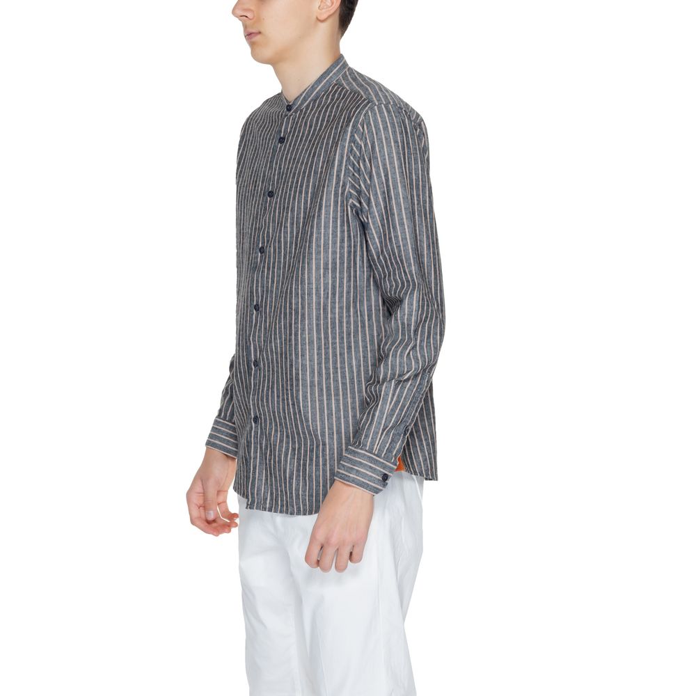 Gianni Lupo Gray Linen Shirt